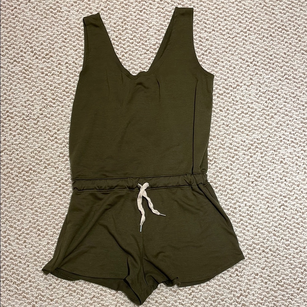 🇨🇦 Made in Canada Olive Green Sleeveless Tank Romper